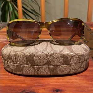 Coach Sarah Striped Tortoise Sunglasses